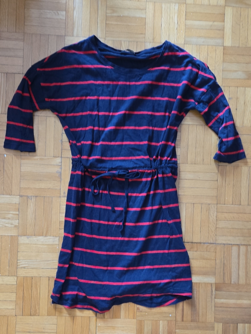 ONLY Navy Dress with Red Stripe Detail